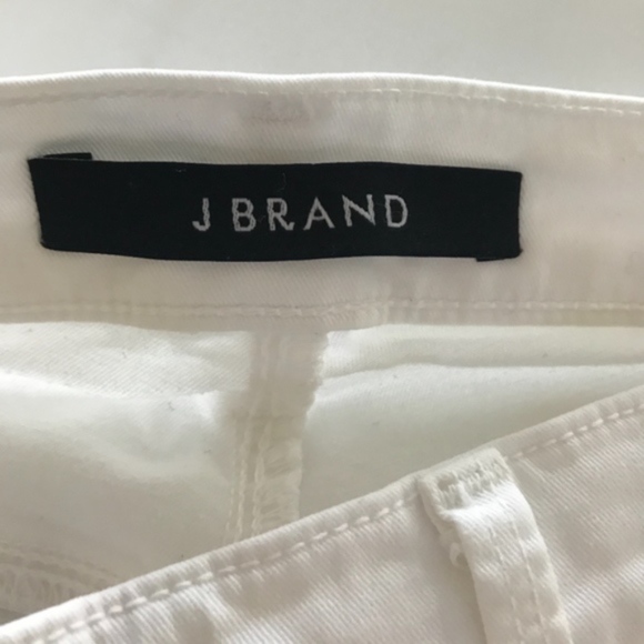 J Brand Hanna Cropped Zip White Jeans - Picture 6 of 8